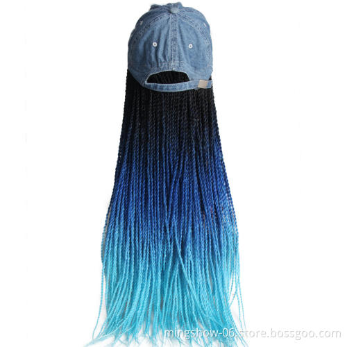 long braiding synthetic hair hat wigs